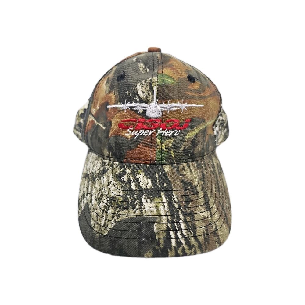Port Authority C130j Super Here Camo Hat Fishing Hunting Camping Flyer Plane Cap